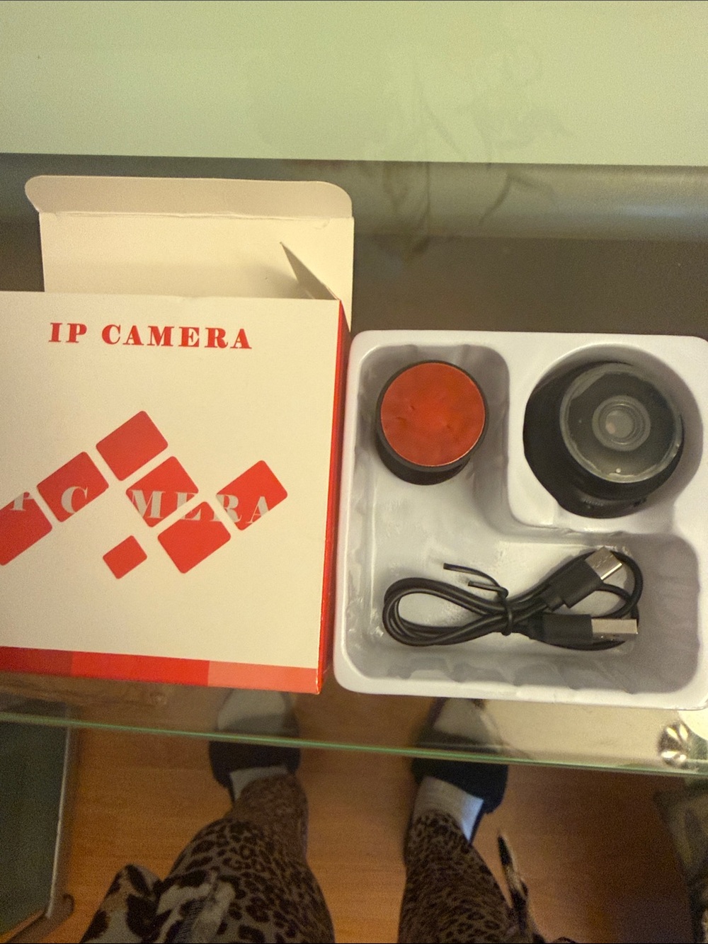 IP Camera Lens Kit with USB Cable - Black and Red